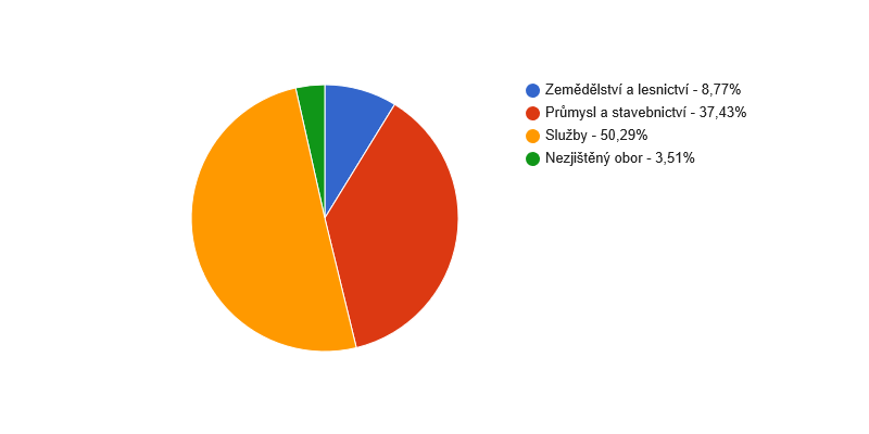 Struktura podnikatelských subjektů podle odvětví v obci Knínice u Boskovic v roce 2013