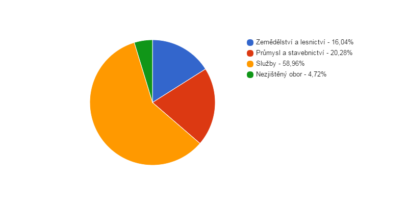 <i class="fa fa-pie-chart fa-lg"></i> Struktura podnikatelských subjektů podle odvětví v obci Černošín v roce 2013