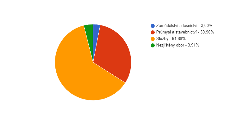 Struktura podnikatelských subjektů podle odvětví v obci Rohatec v roce 2013