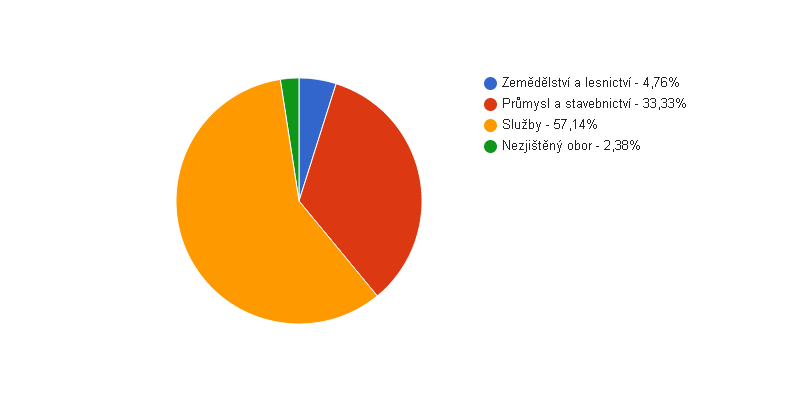 Struktura podnikatelských subjektů podle odvětví v obci Trnávka v roce 2013