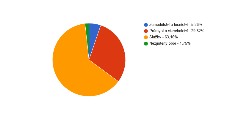 Struktura podnikatelských subjektů podle odvětví v obci Borová v roce 2013