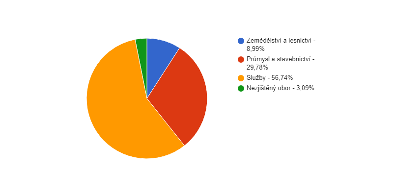 Struktura podnikatelských subjektů podle odvětví v obci Kostice v roce 2016